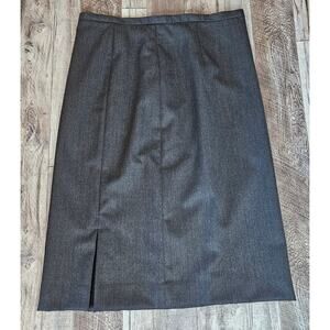 Pendleton Wool Pencil Skirt Kick Pleat Gray Lined Office Professional Size 12